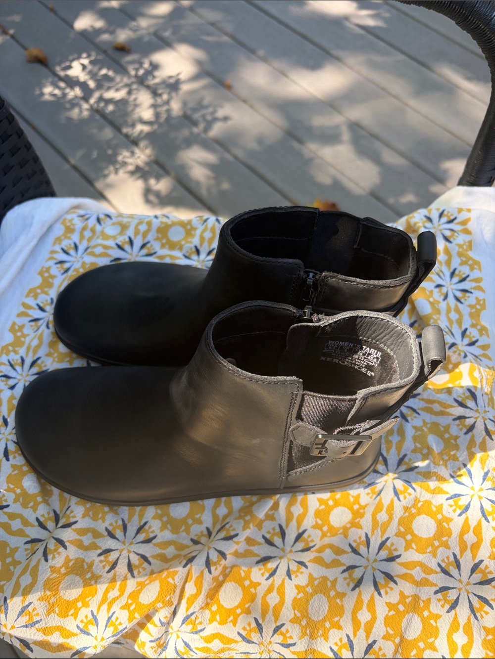 Black Ankle Boots with Side Buckle